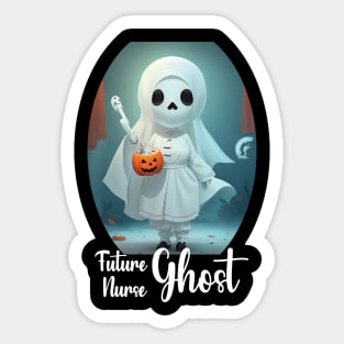 Future Nurse Ghost Student Funny Halloween Nursing Ghost Sticker